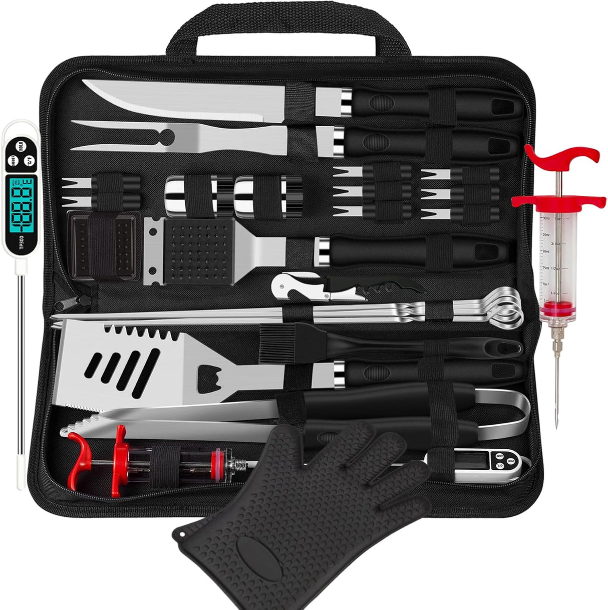 Kit de Accesorios de Parrilla 26pcs ROMANTICIST, Acero Inoxidable