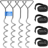 Kit de anclaje para cama elástica SereneLife, 4 estacas 15.75