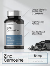 Suplemento de carnosina de zinc 84 mg 150 unidades Sin OMG
