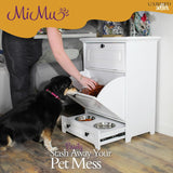 MiMu Soporte elevado para cuenco para perros con gabinete