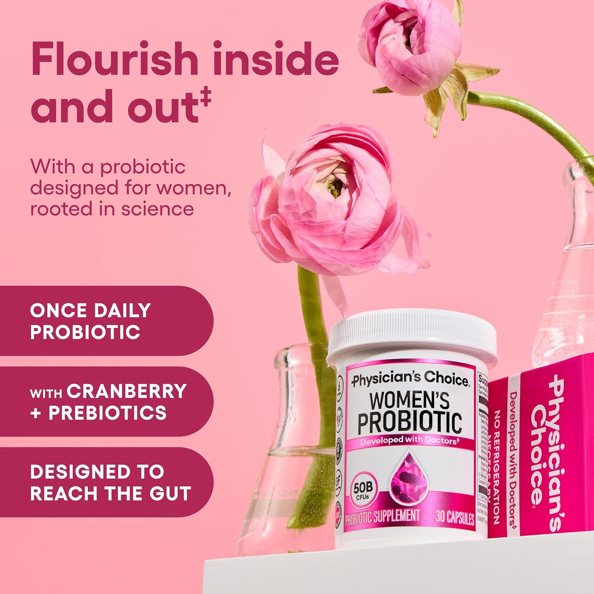 Probióticos para mujeres - Physician's Choice - 50 mil millones CFU