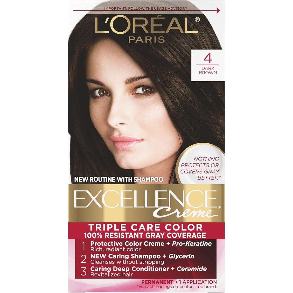 Crema colorante permanente para cabello Excellence