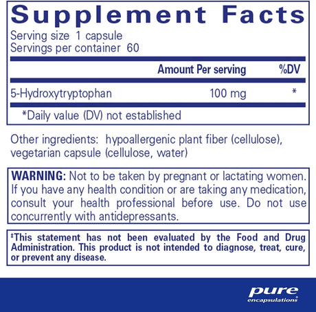Suplemento Pure Encapsulations  5 hidroxitrptófano