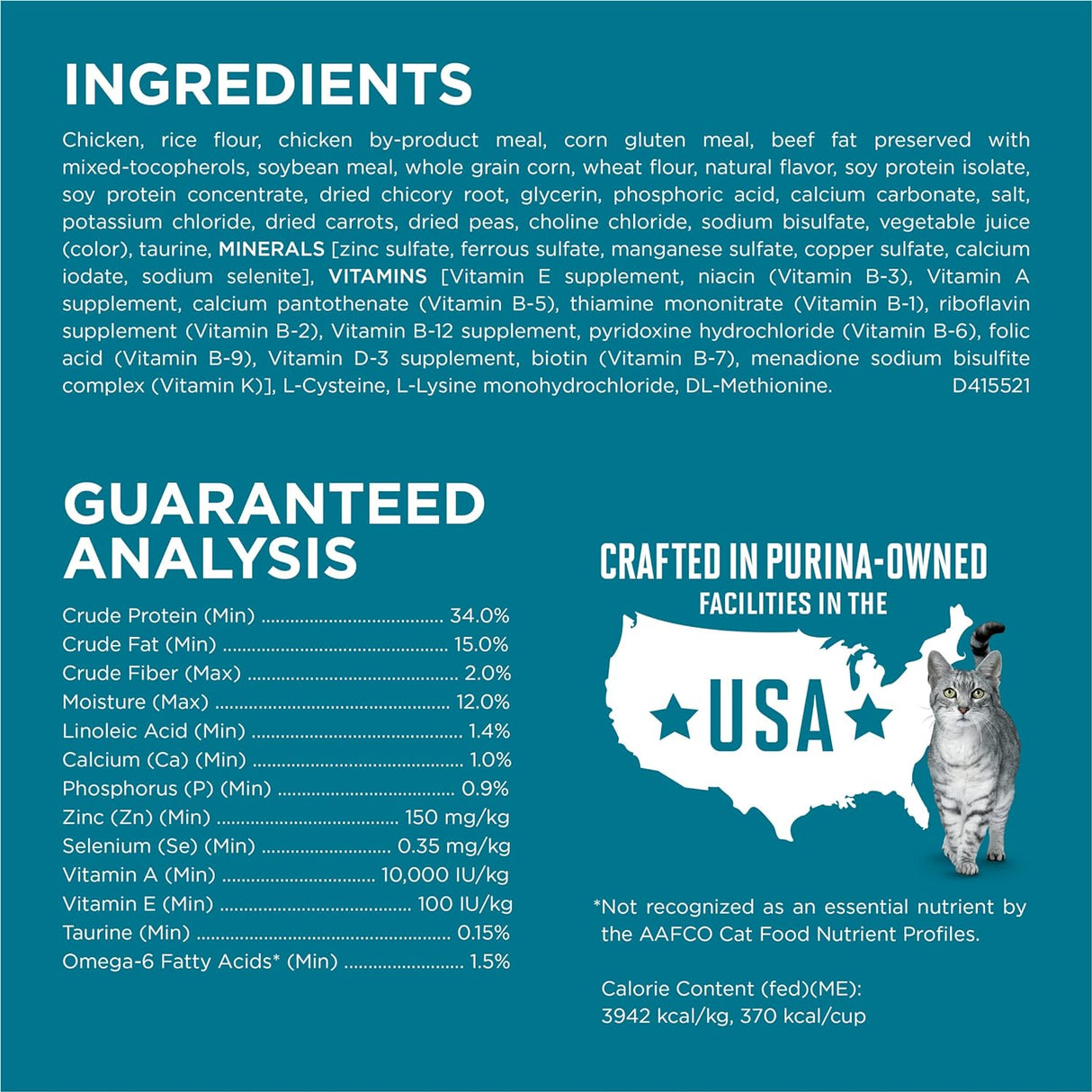Purina ONE Alimento seco natural para gatos, mezcla con pollo real, bolsa de 22 libras