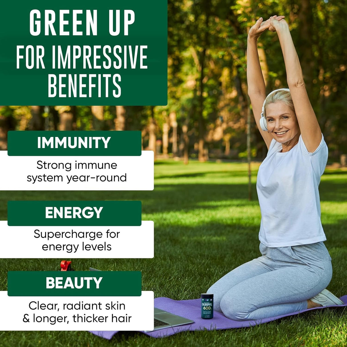 Cápsulas de Clorofila - Suplemento Natural para Energía y Piel