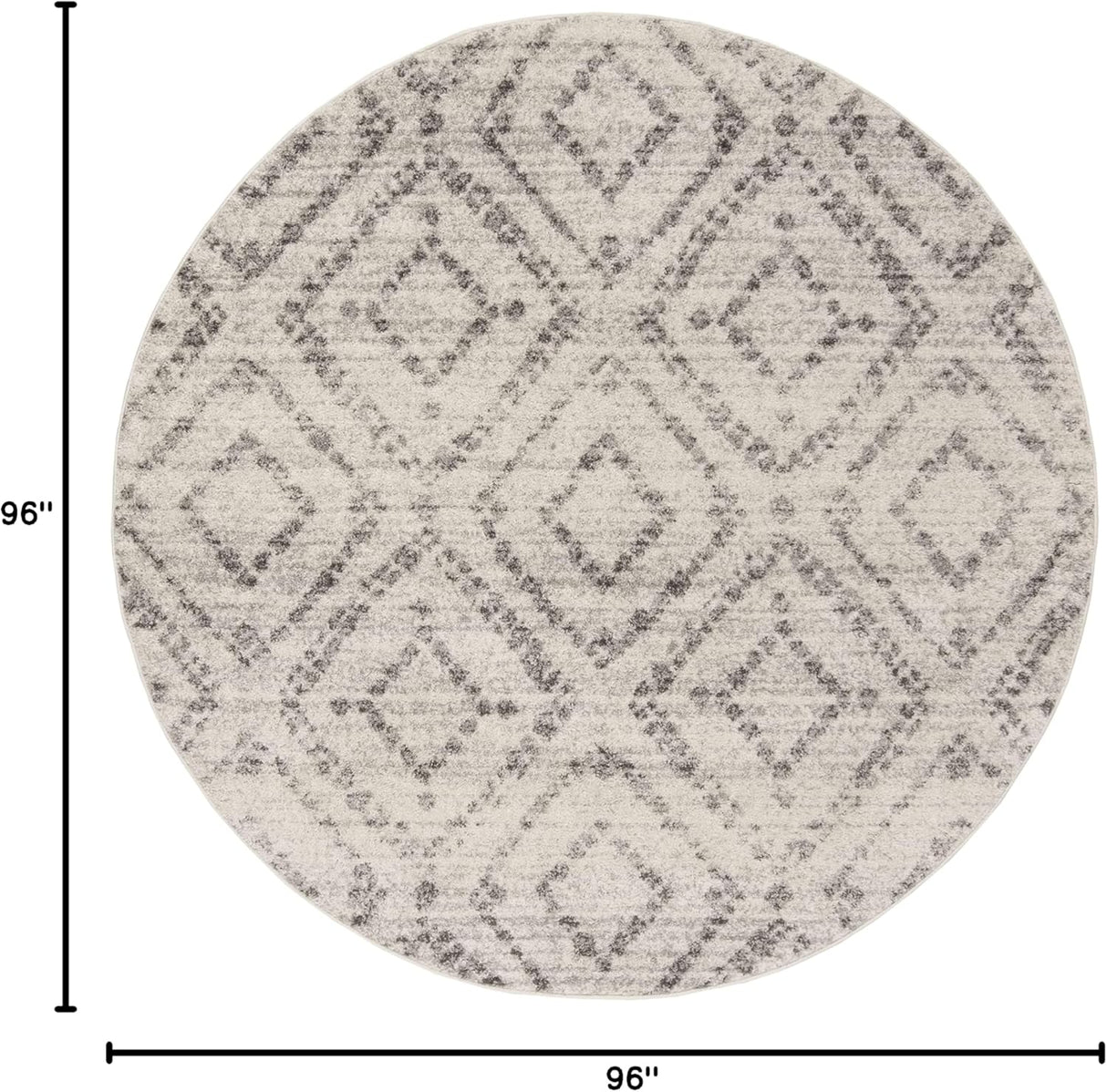 Alfombra moderna redonda de diamante ADR131C para sala y dormitorio