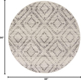 Alfombra moderna redonda de diamante ADR131C para sala y dormitorio