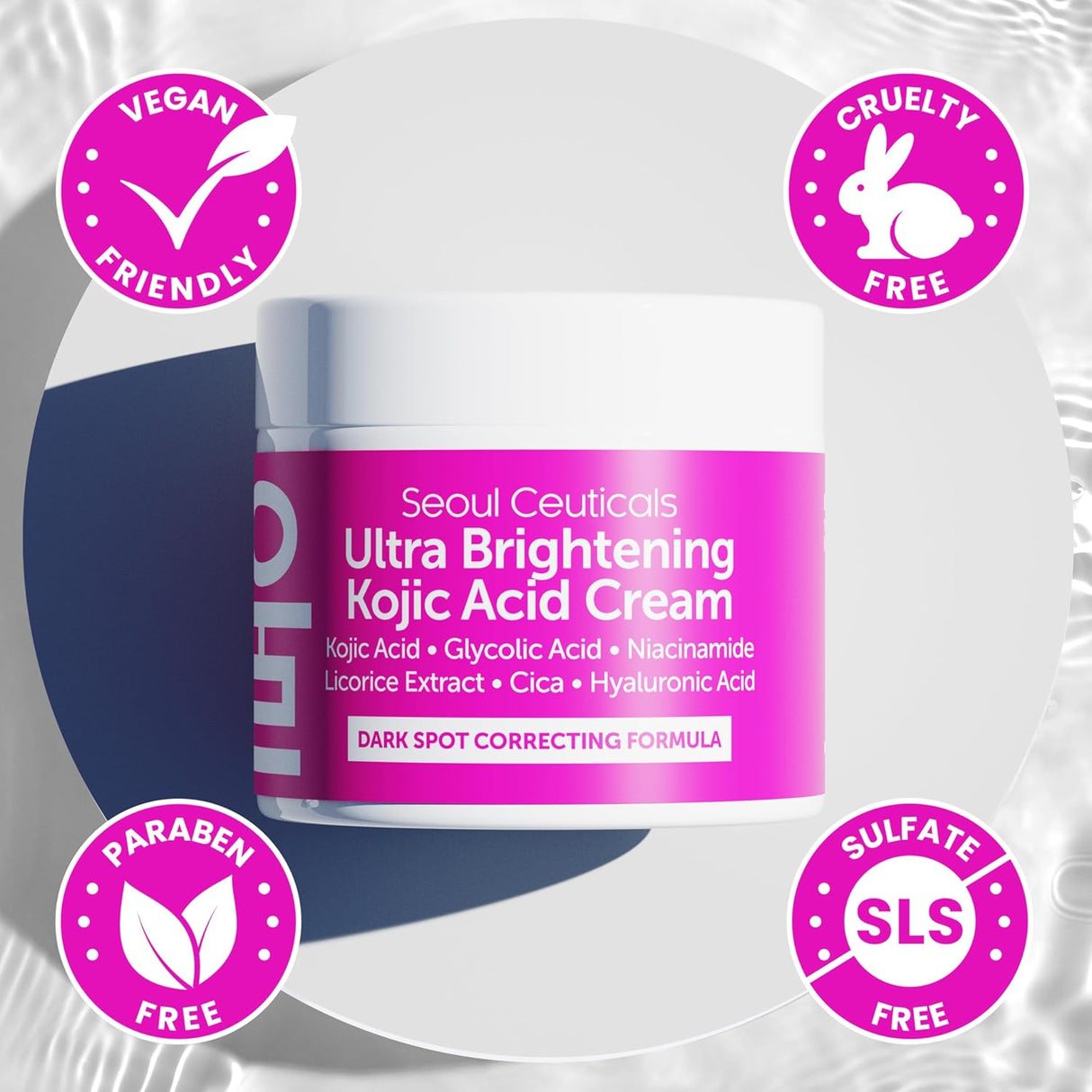 Crema Coreana Ácido Kójico, Ácido Glicólico, Niacinamida - 2oz