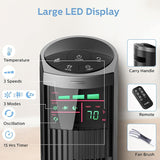 Ventilador Torre Oscilante Simple Deluxe 36, 3 Velocidades, Remote