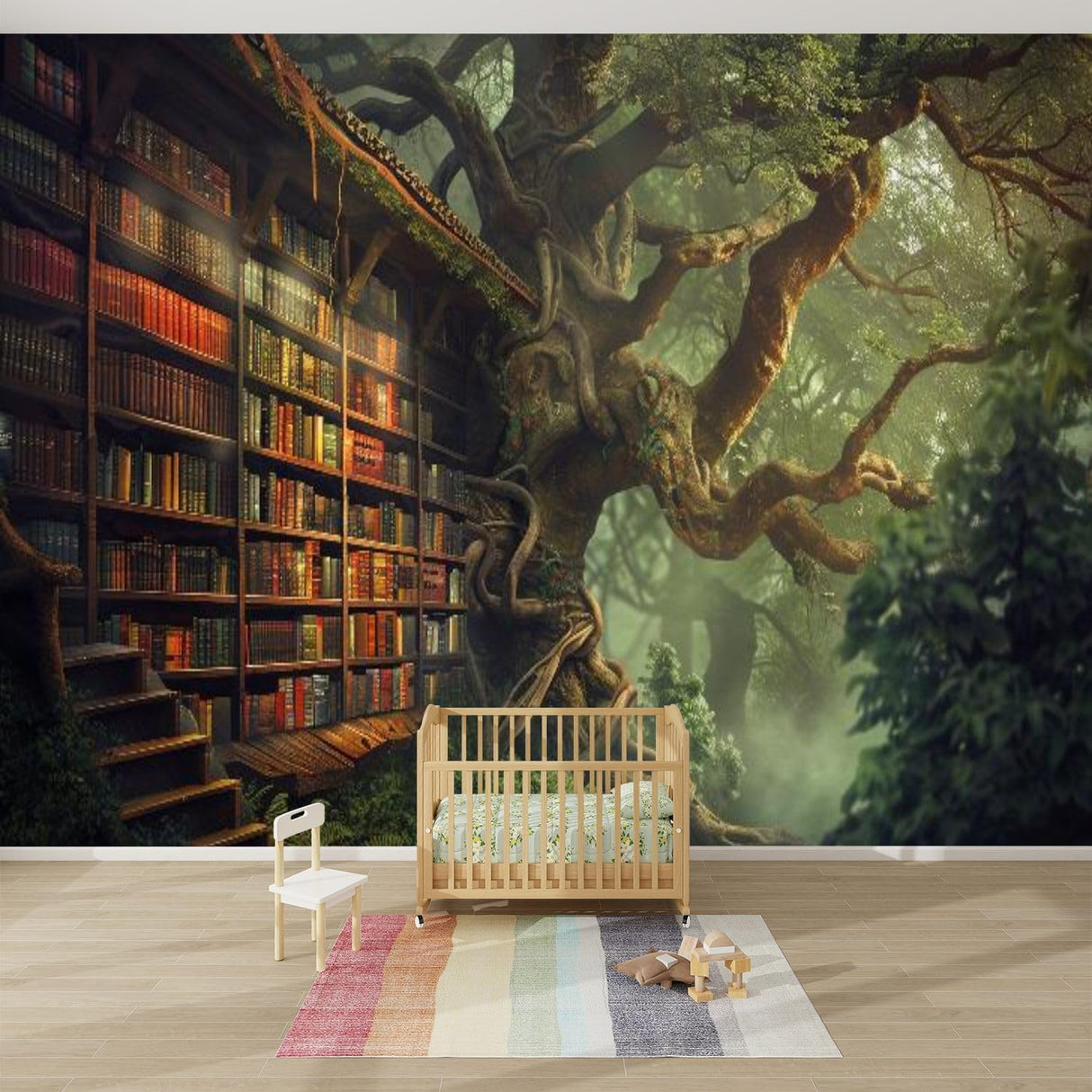 Mural de Pared 3D, Aventura en el Bosque, 100x144 pulgadas
