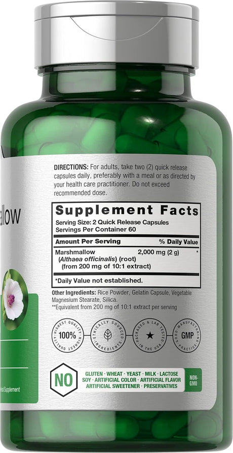 Suplemento Horbaach Cápsulas de raíz de malvavisco  2000 mg