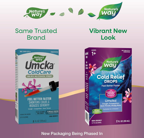 Umcka ColdCare Nature's Way, Alivia resfriados, sin drowsiness, 2 oz