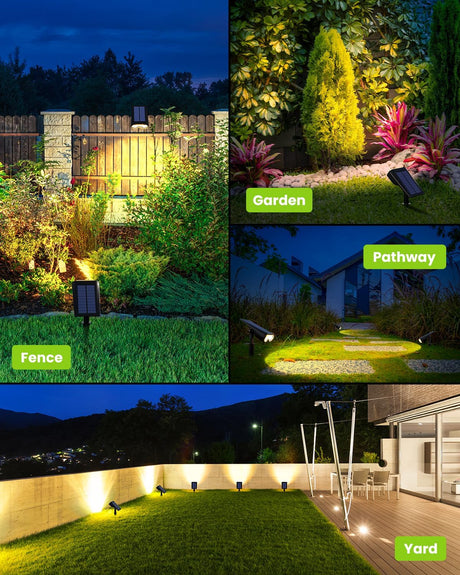 Reflectores Solares para Exterior, IP67, 3 Modos de Luz