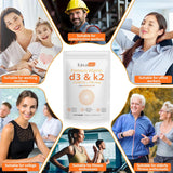 Suplemento de Vitamina D3 K2, 10000 IU, Salud Ósea y Inmunidad