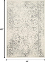 Alfombra área colección Adirondack, diseño oriental desgastado, ADR109C