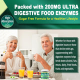 Suplemento Gomitas de enzimas digestivas sin azúcar, 1000 mg