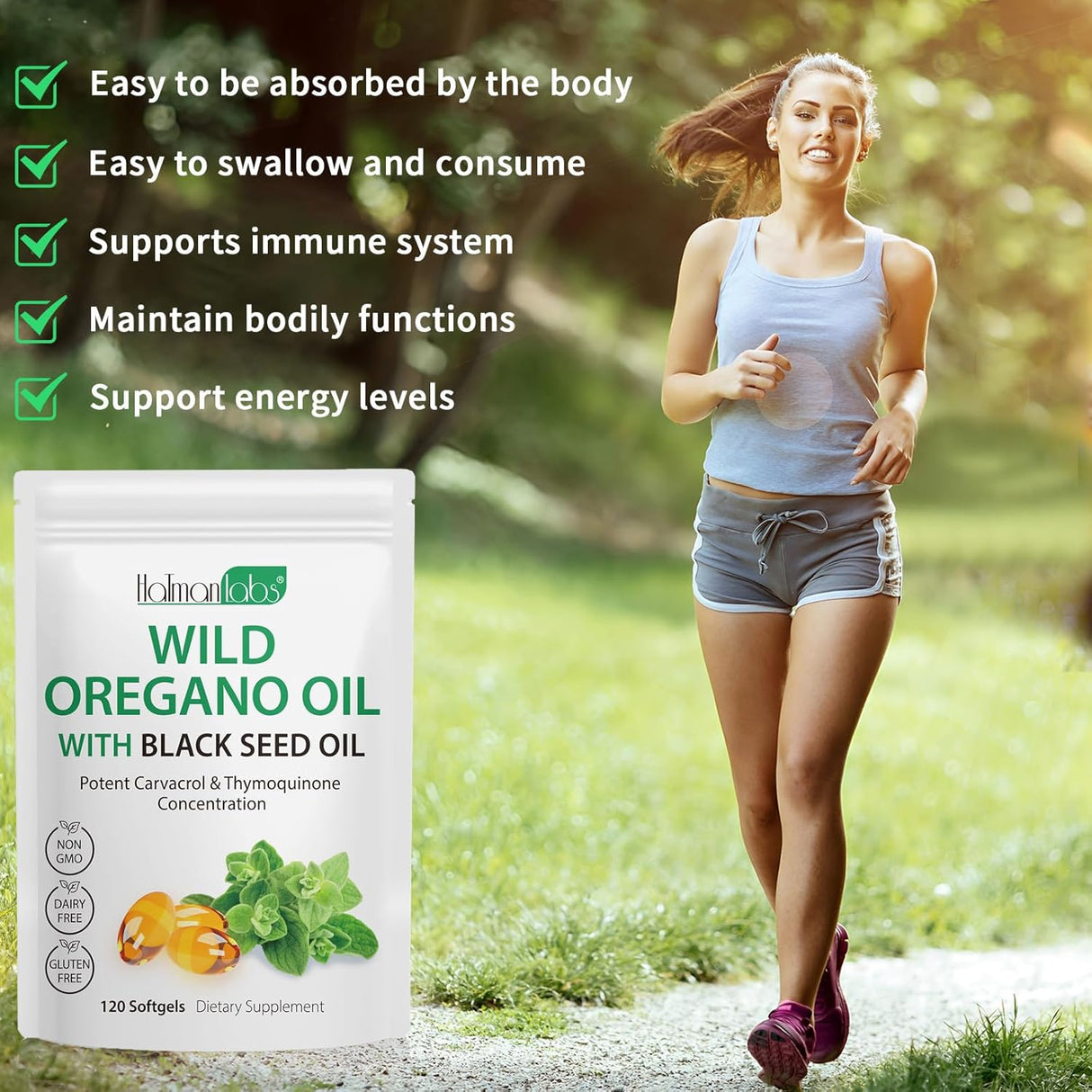 Capsulas de Aceite de Orégano Orgánico con Semilla Negra, 240u
