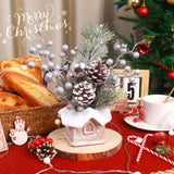 Árbol de Navidad Miniatura Artificial, Decoraciones, Cabin-Silver