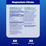 Suplemento Natrol Magnesio Citrato 330mg, 60 Gomas, 15 Días