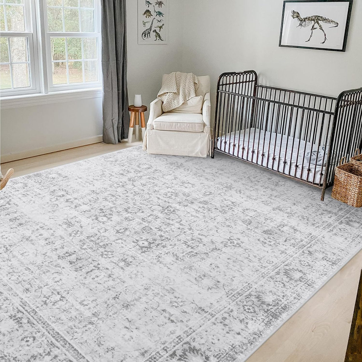 LIVEBOX Alfombra Lavable 8x10 Boho Antideslizante Vintage