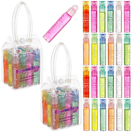 Juego de 24 brillos de labios enrollables Expressions girl