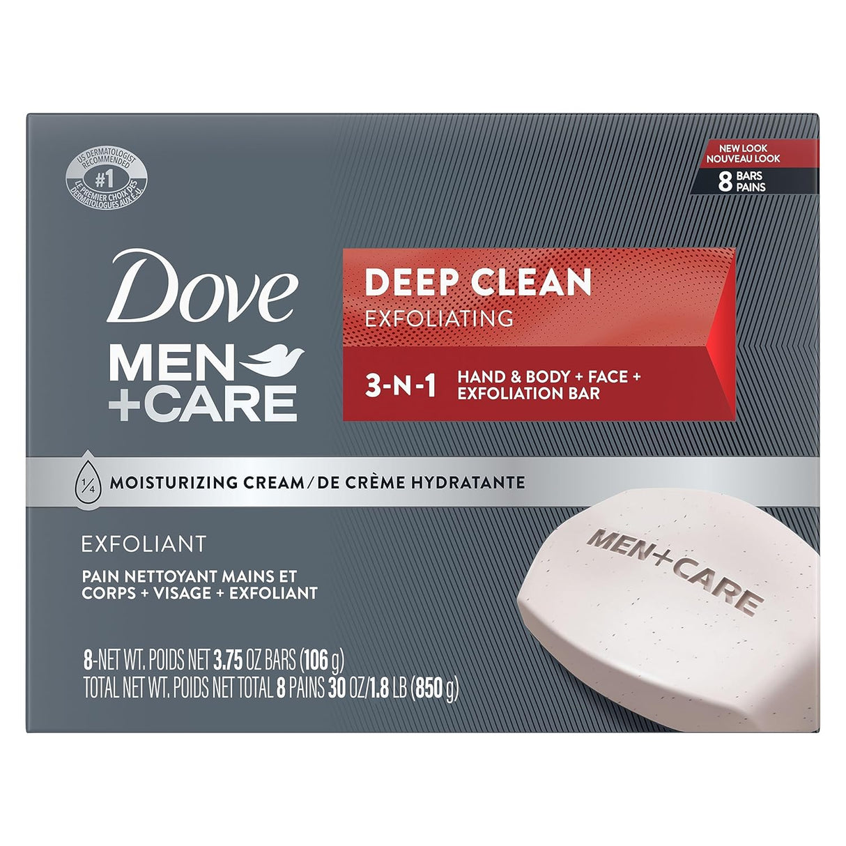 Barra corporal y facial más hidratante DOVE MEN + CARE