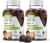 Gomitas de Hierro y Vitamina C para Niños - Veganas, Sin Gelatina