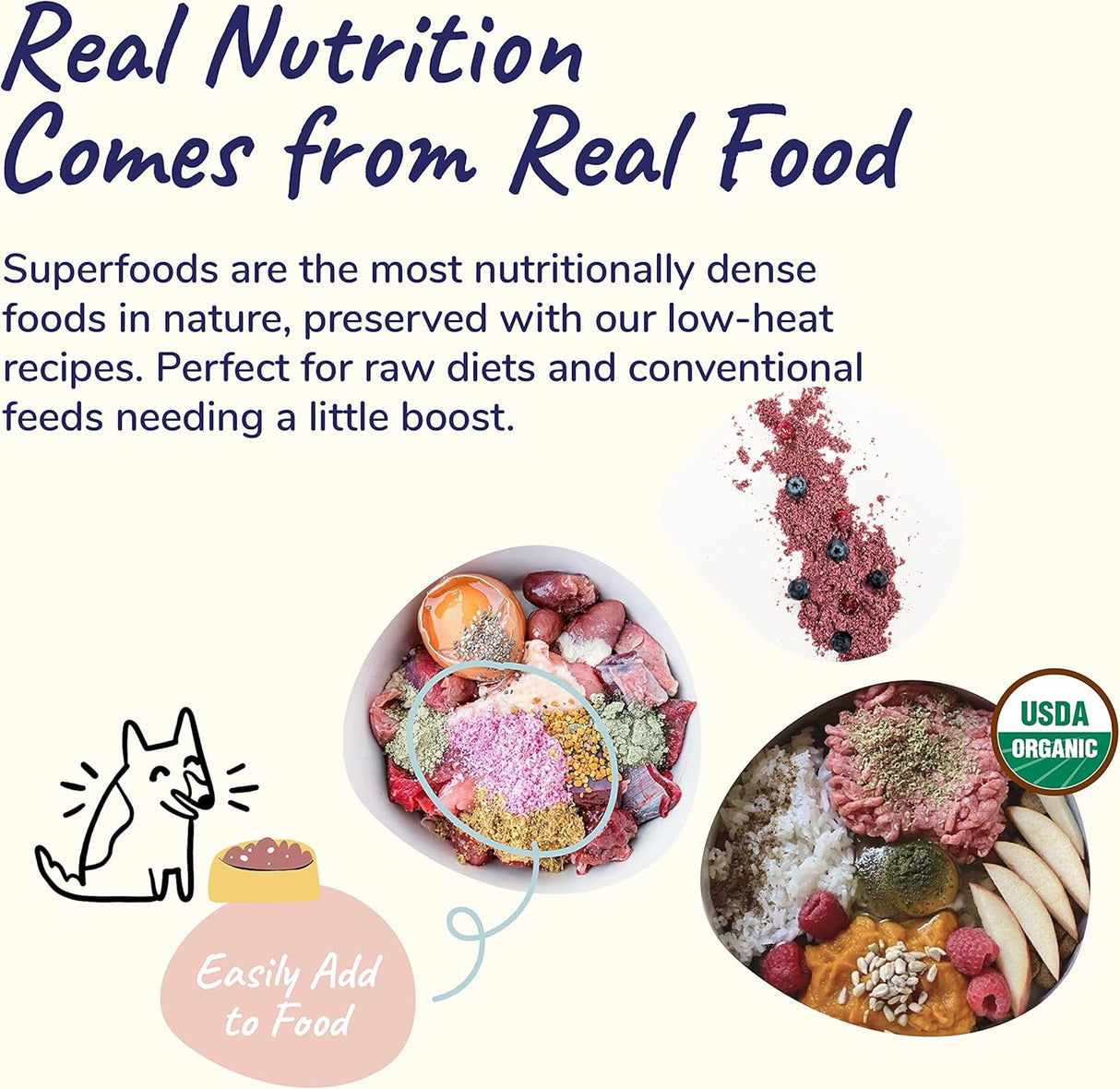 Vitaminas para perros en polvo de arándano para perros