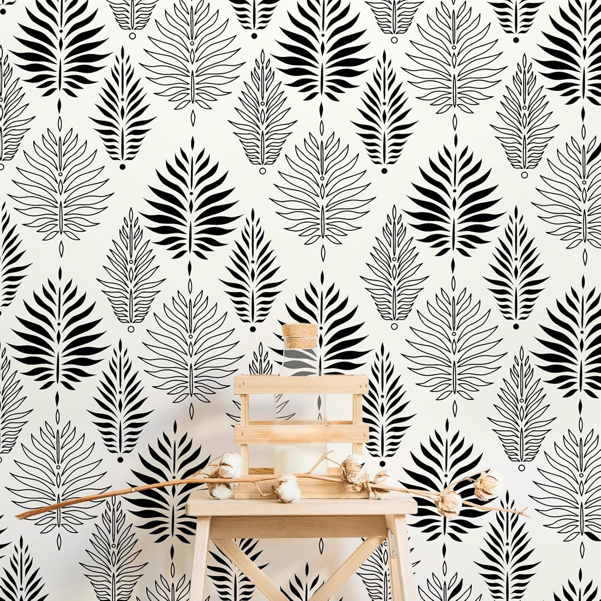 Pegatinas de Pared Kazova, Hojas Modernas, Patrón de Helechos