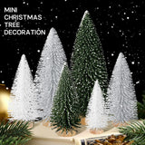 Mini Árboles de Navidad Artificiales, Decoración Festiva, Set 6pcs