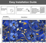Mural Pared 3D Floral Decadente, Autoadhesivo 100x144in