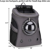 Mochila grande para gatos con burbujas gris