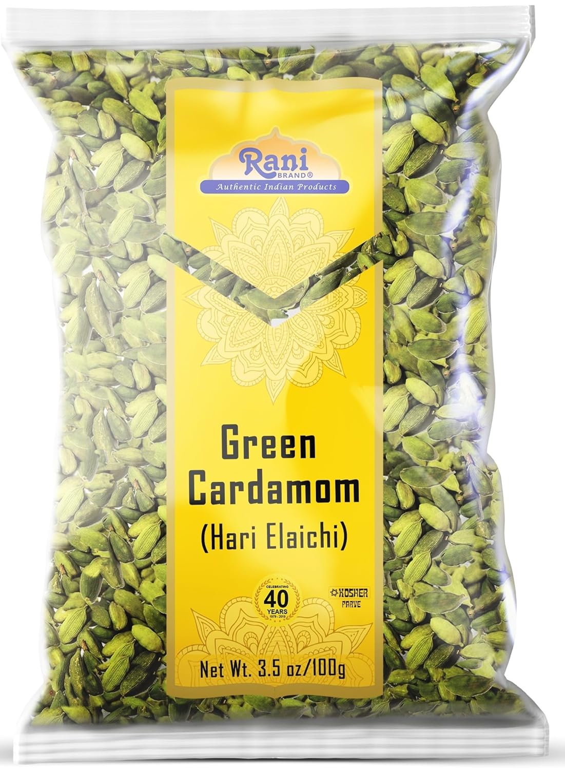 Rani Cardamomo Verde Natural Vegano 3.5oz Hari Elachi