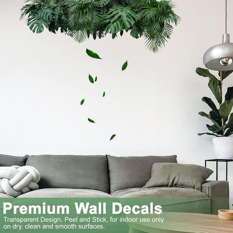 Adhesivo de Pared Hoja de Palma Tropical Decoración Removible