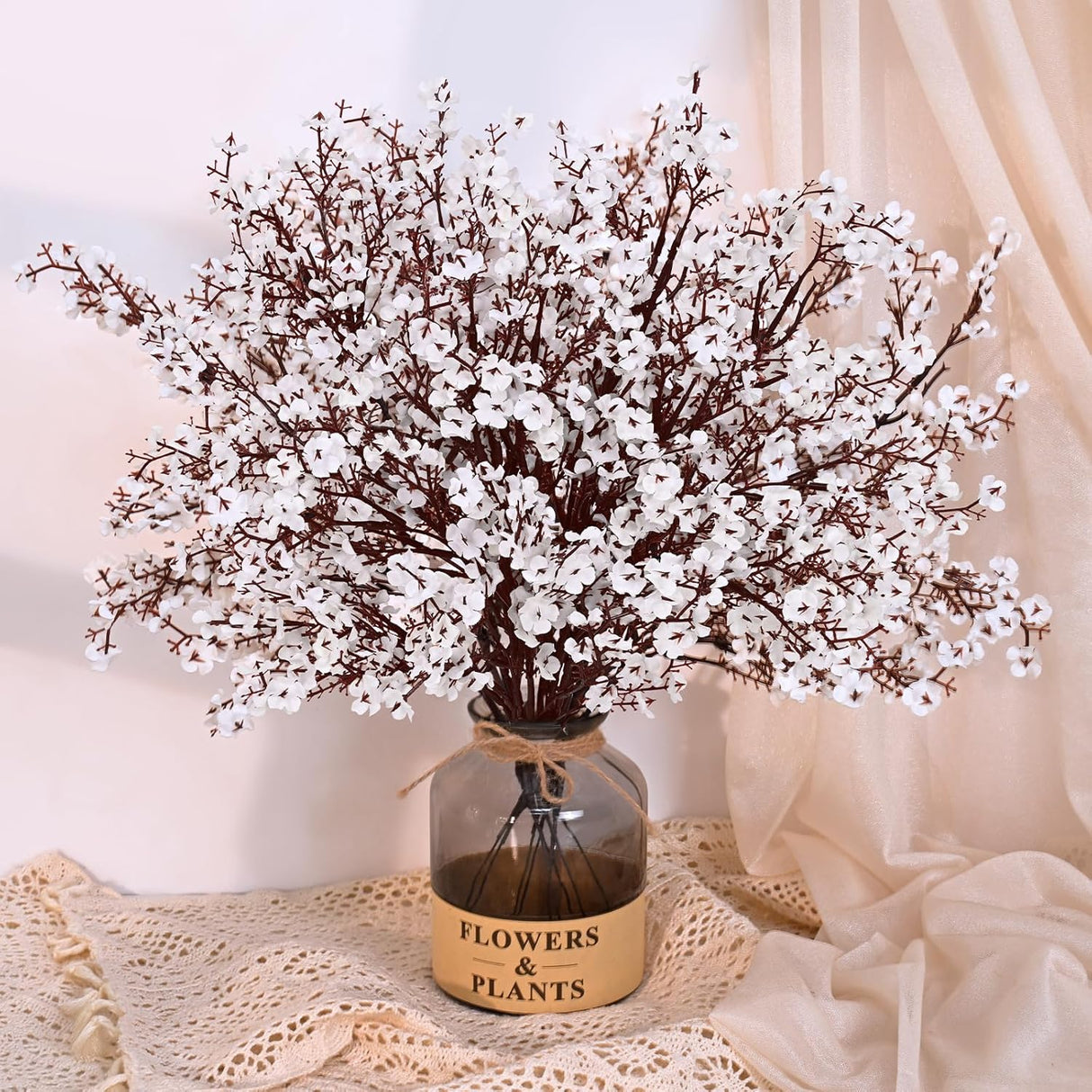 Yastouay Flores Artificiales, 10Pcs Gypsophila para Decoración