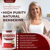 Suplemento de Berberina 1800mg - Alta Pureza, 90 Cápsulas
