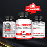 Suplemento 1000mg NAD Nicotinamida Ribósido, 60 cápsulas