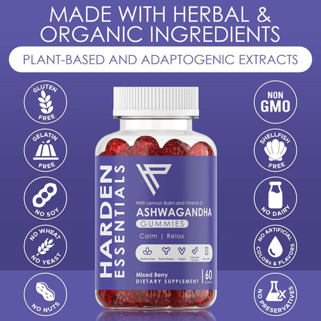 Gomitas KSM-66 Ashwagandha - Vegan, Sin Gluten, 750mg (60)