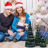 Juego de 3 Árboles de Navidad de Terciopelo, Decoración Moderna