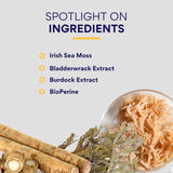 Irish Sea Moss, Research Verified, Prebiotics, 60 Cápsulas