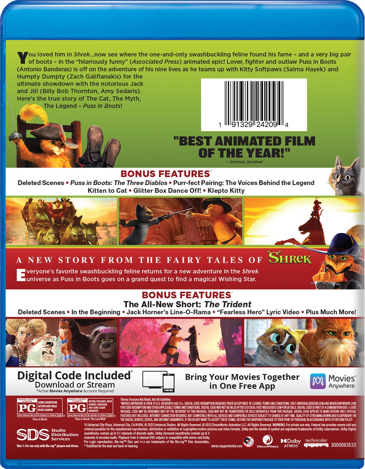 Puss in Boots 2-Movie Collection (Blu-Ray + DVD + Digital)