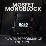Amplificador Monoblock 1100W, 2-8 Ohm, Entrada de Bajo/Nivel Alto