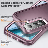 BaHaHoues Funda para Samsung Galaxy S22, Samsung S22 con soporte integrado, a prueba de golpes, polvo, caídas, grado militar, para Galaxy S22 5G de 6.1 pulgadas (morado nocturno/rosa bebé)