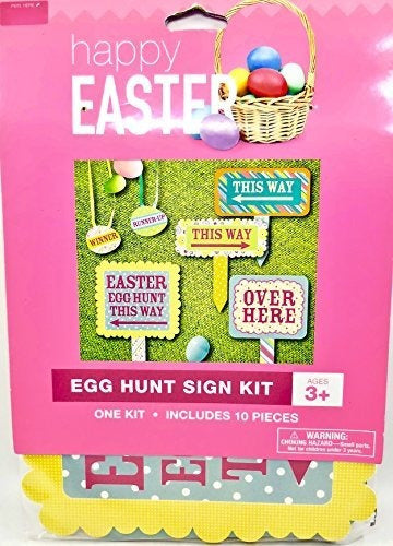 Happy Easter Egg Hunt Sign Kit