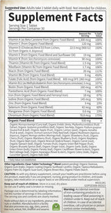 Suplemento Garden of Life mykind Organics prenatales 30 und