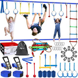 Curso de obstáculos Ninja para niños, con 11 accesorios, 56FT
