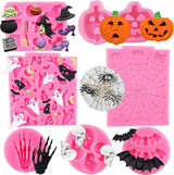 Moldes Silicona Halloween 7 Piezas para Pasteles y Chocolates