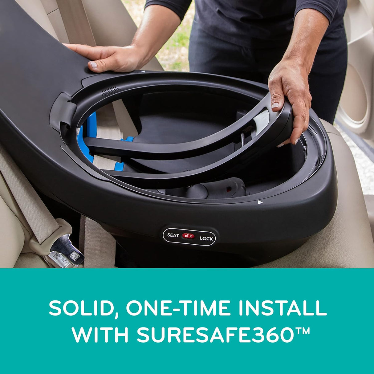 Asiento giratorio 2 en 1 para automóvil con funda Evenflo
