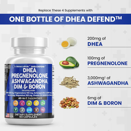 Suplemento 100mg para hombres y mujeres DHEA 200mg
