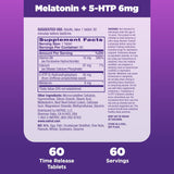 Suplemento avanzada 6 mg con 5HTP 60tab liberación prolongad